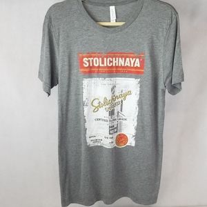 Stolichnaya Vodka Canvas T-Shirt size Medium